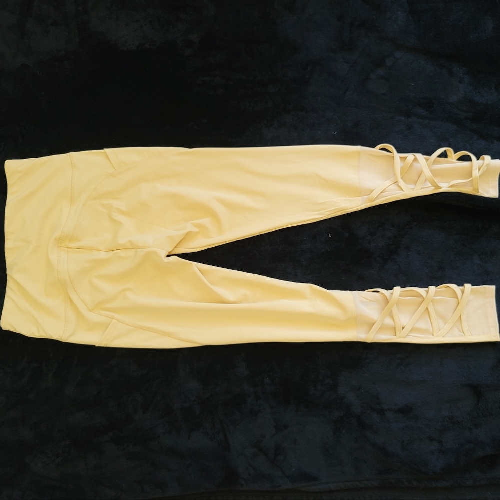 New (no tags) Yellow Fashionable Athleisure Workout/Yoga Pants (S-XL)